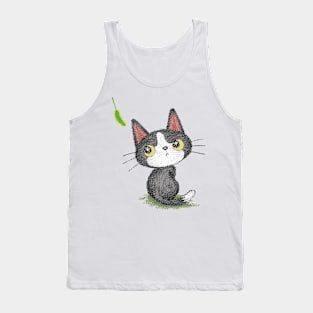 Black kitten and cat toy Tank Top